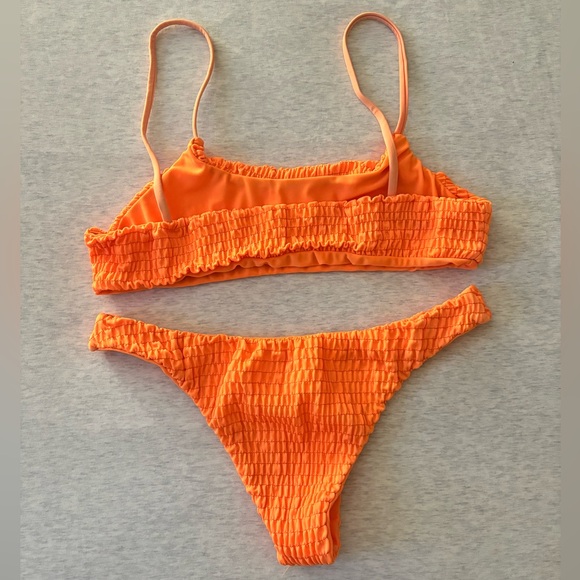 Zaful Orange Ruched Bikini Set - Picture 3 of 3